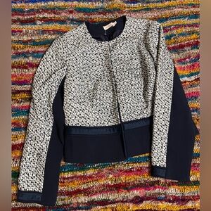 Tory Burch Lucille Silk Blend Tweed Blazer